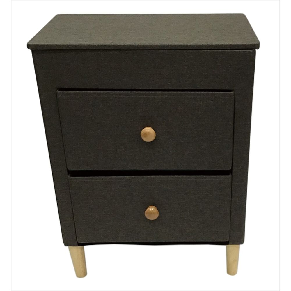 BACKYARD FAMILY「チェスト 2段 楽天 ソファサイド W48&times;D32&times;H62cm ベッドサイド ファブリックチェスト」|その他|グレー1