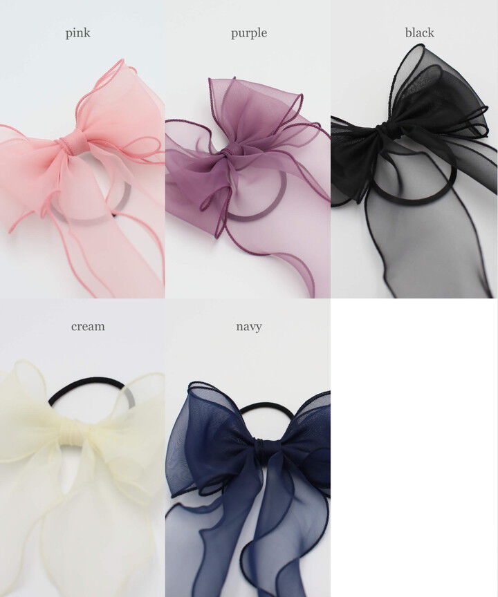 BACKYARD FAMILY「キッズ ヘアゴム リボン 通販 オーガンジー 38042101 アンジュオーガンジーリボンヘアゴム」|ヘアゴム・シュシュ|