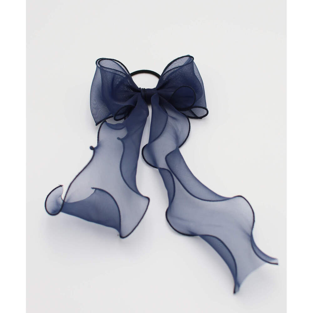 BACKYARD FAMILY「キッズ ヘアゴム リボン 通販 オーガンジー 38042101 アンジュオーガンジーリボンヘアゴム」|ヘアゴム・シュシュ|ブルー1