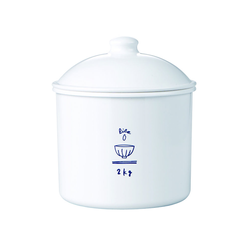 BACKYARD FAMILY「米びつ おしゃれ 2kg 通販 日本製 米櫃 2キロ ライスストッカー 米 保存容器 キャニスター」|食器・キッチングッズ|ホワイト1