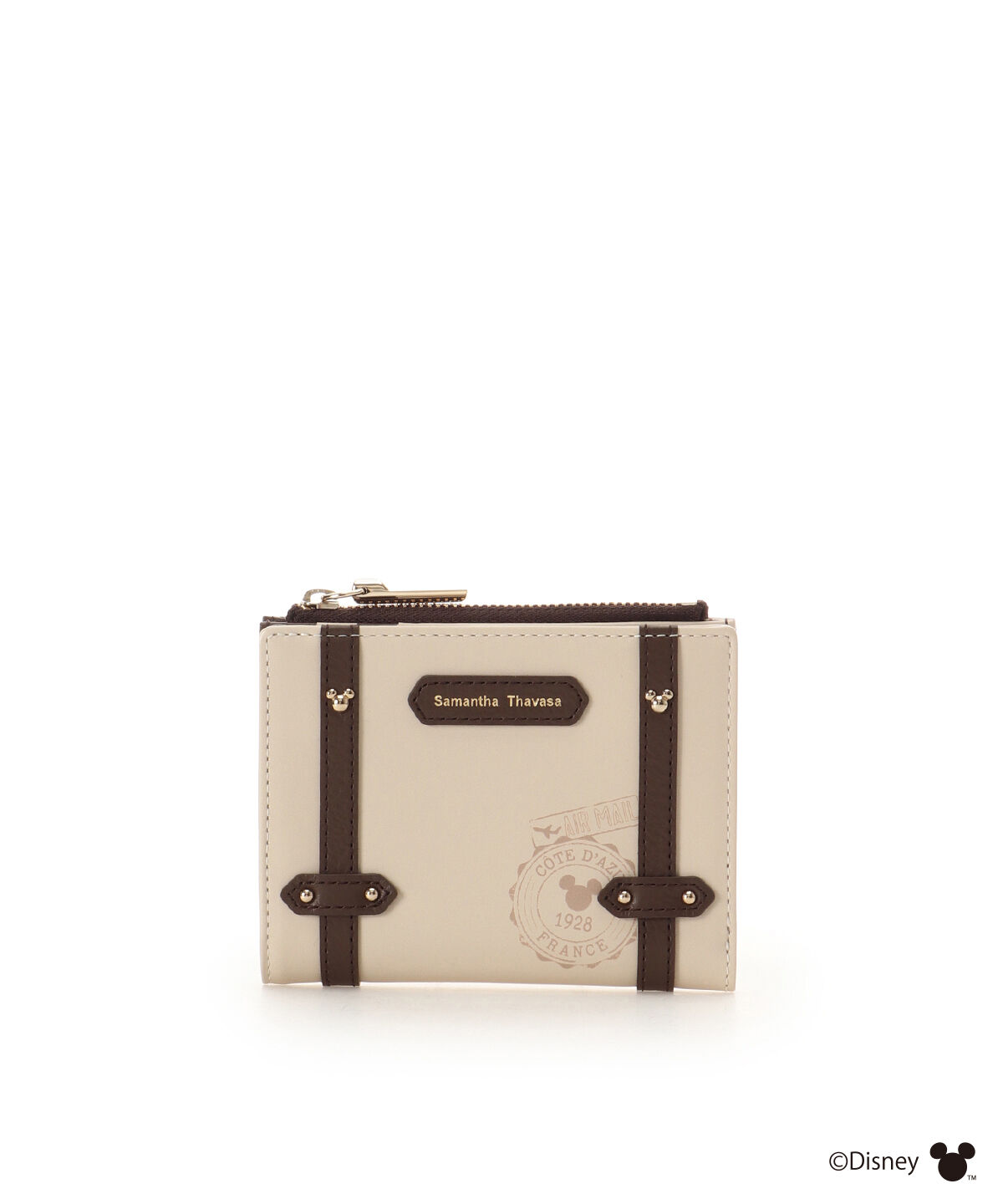 Samantha Thavasa「「ミッキー＆ミニー」TRAVELコレクション 折財布」|財布|ベージュ