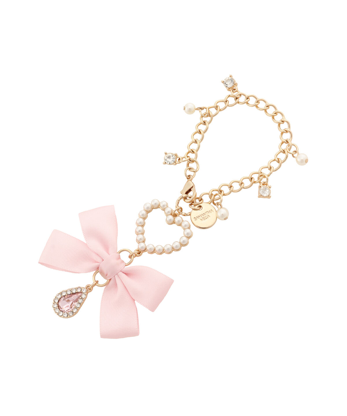 Samantha Vega「サテンリボン チャーム」|チャーム・キーホルダー|ピンク