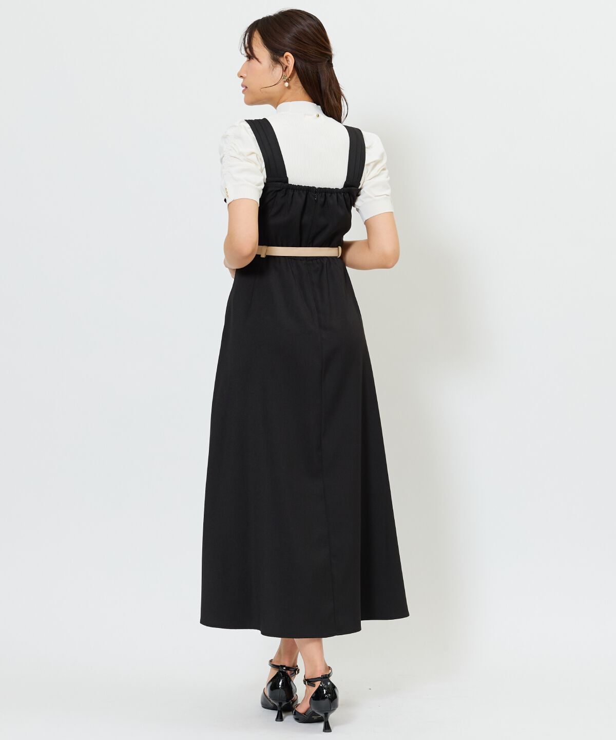 アンドクチュール「バイカラーデザインジャンスカ」|ジャンパースカート|