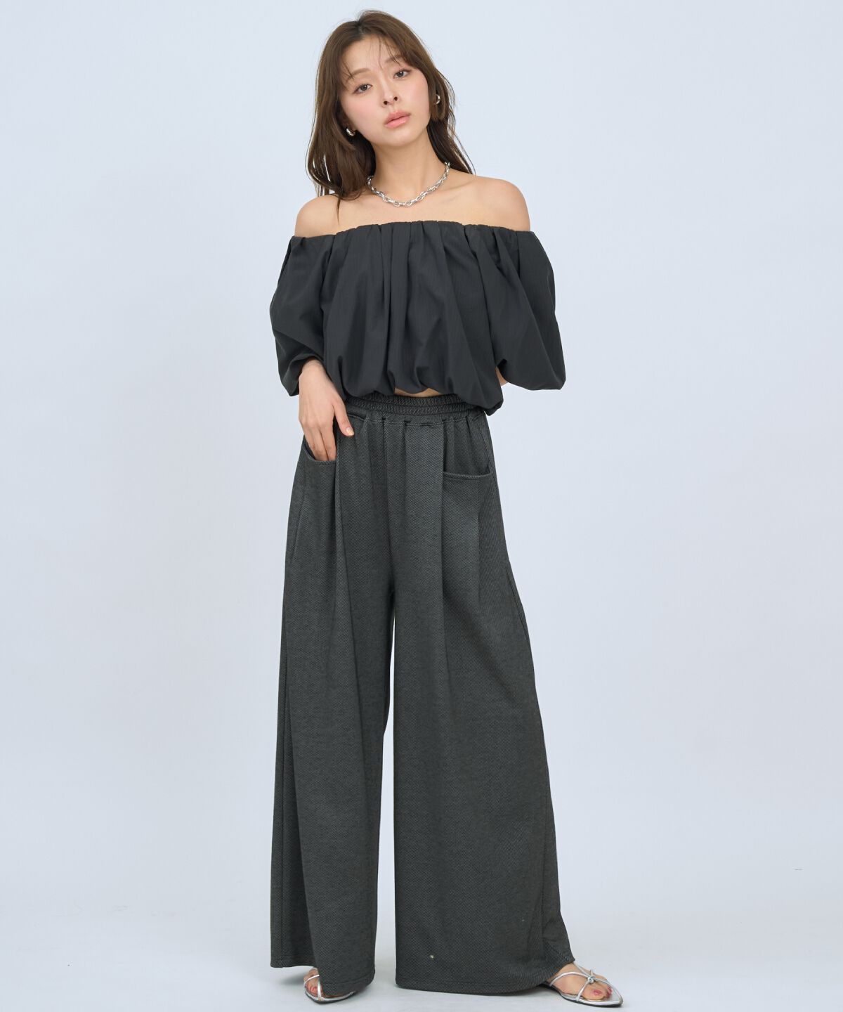 アンドクチュール「カットツイルポケットタックパンツ」|その他|