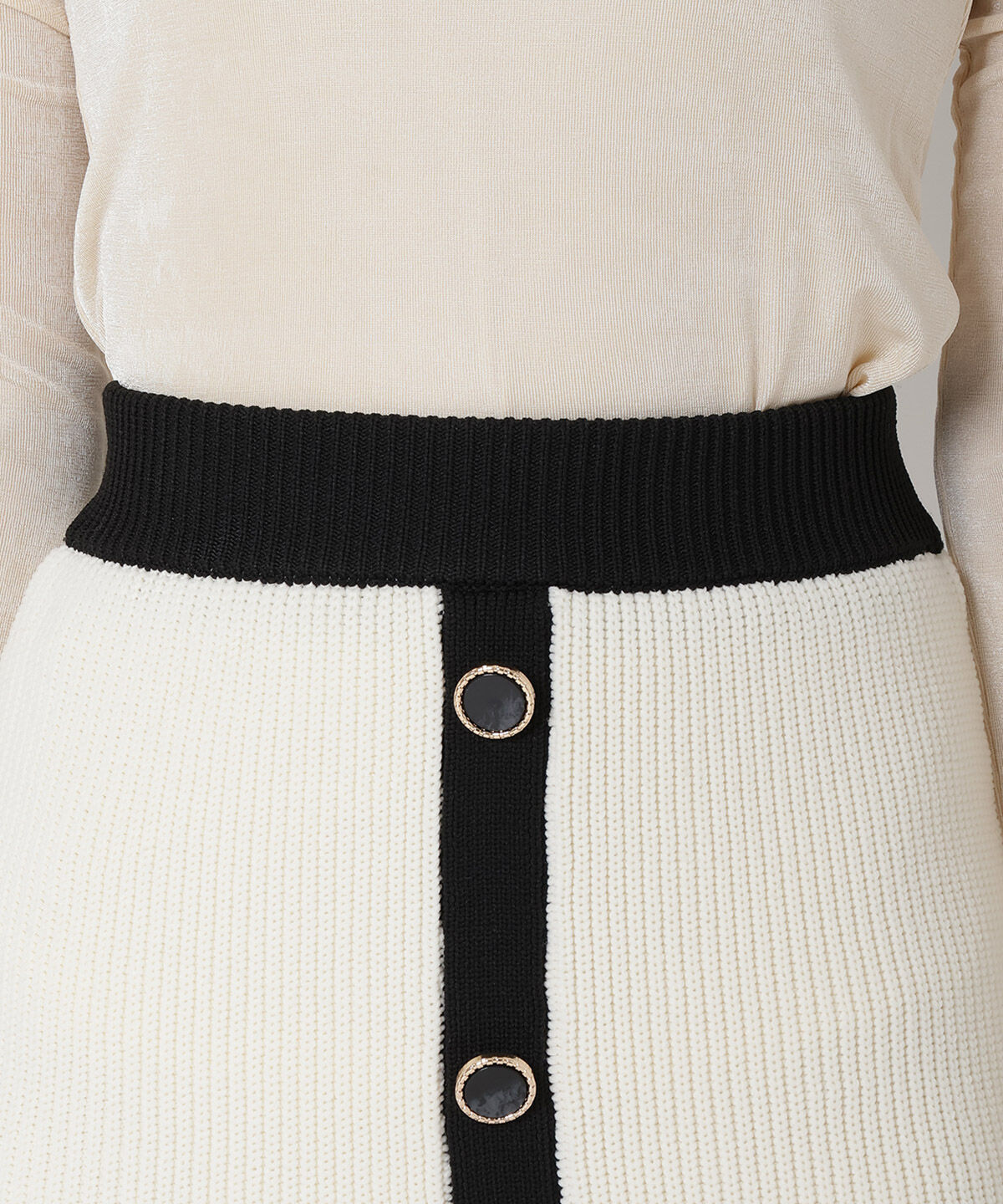 REDYAZEL「配色ニットミニスカート」|タイト|