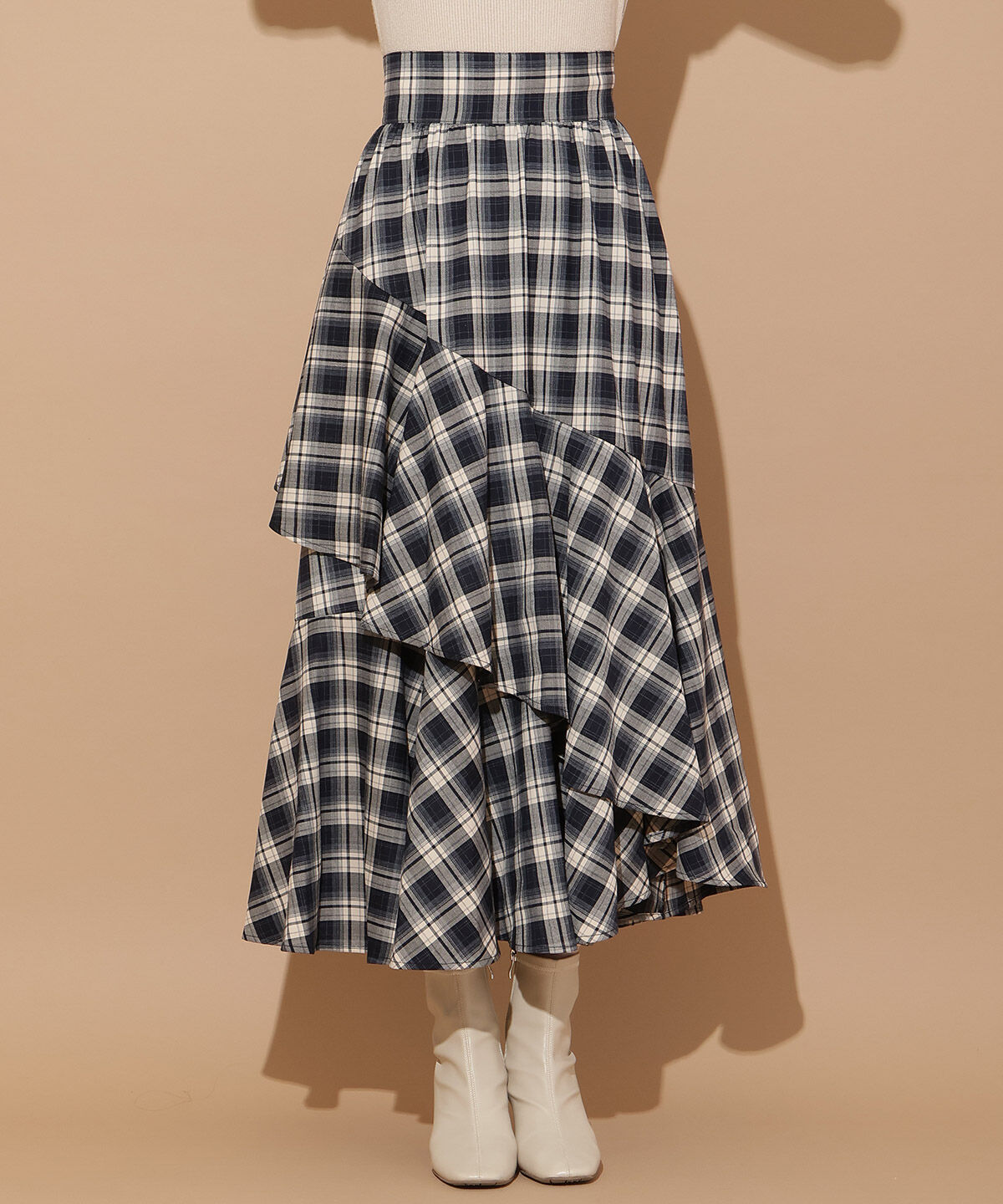 WILLSELECTION「アシメフリルレイヤードスカート」|フレア|