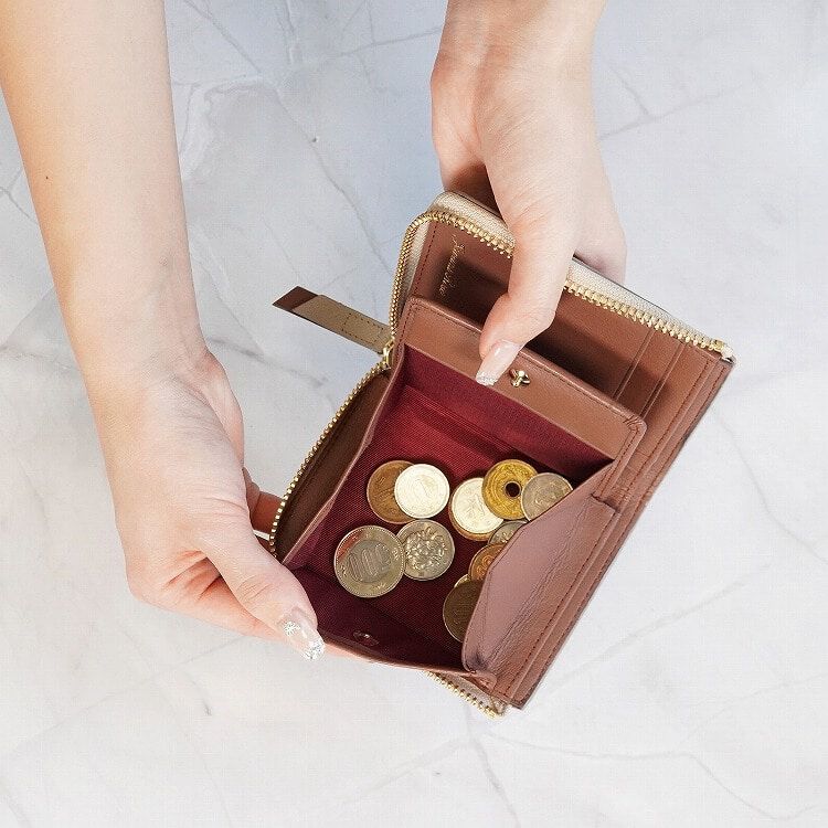 Jewelna Rose「Jewelna Rose ブリヨン・ウォレット 本革 二つ折り財布 15142」|財布|