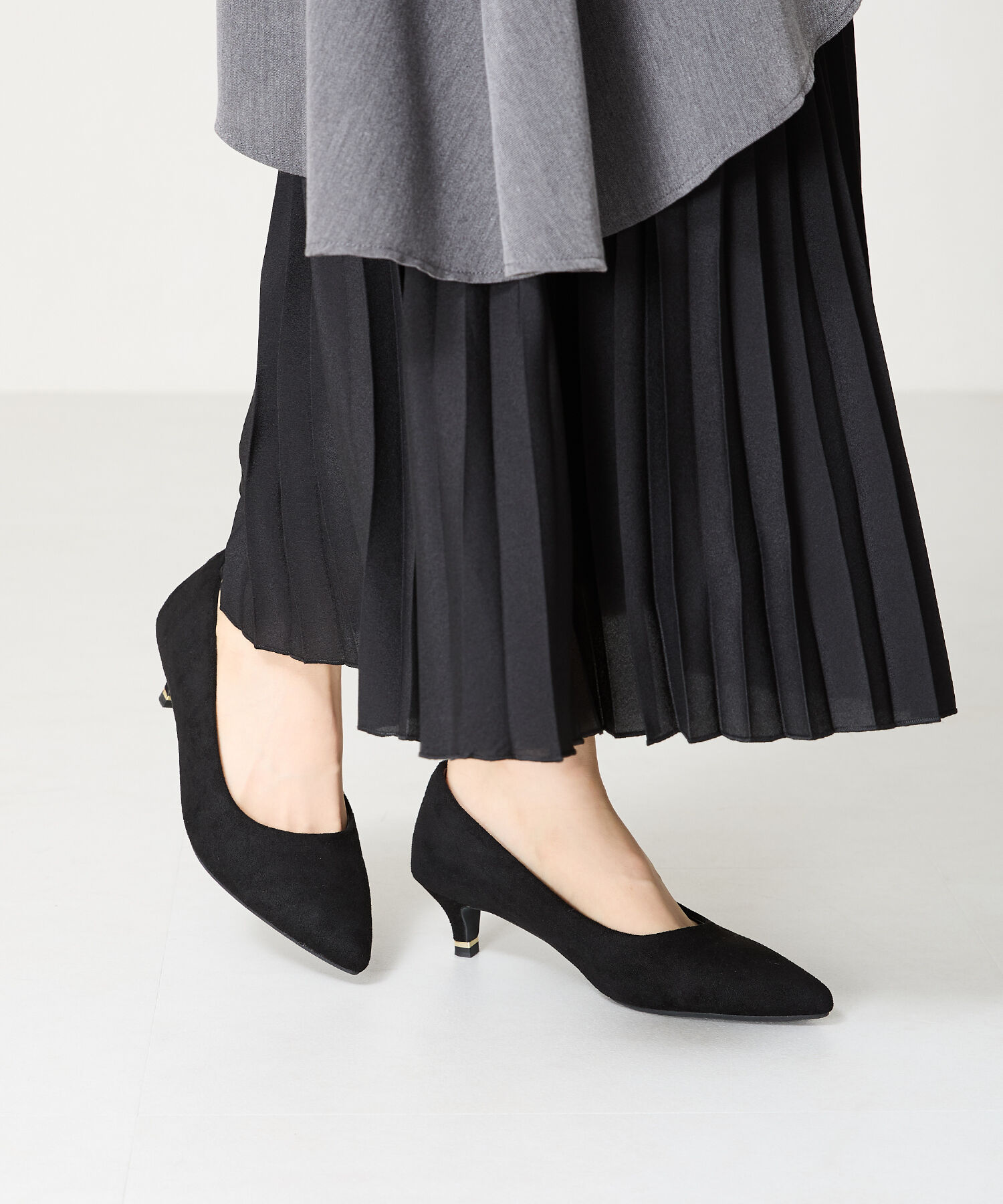 ORiental TRaffic「【跳べるパンプス/シリーズ累計１５０万足突破】メタリック ライン ヒール /R-3206 パンプス オケージョン」|パンプス|BLACKBLACK