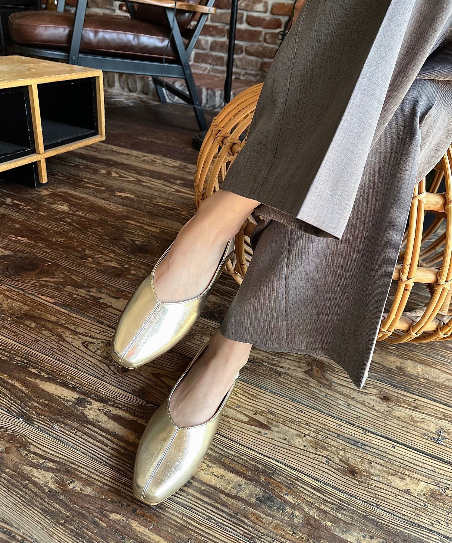 ORiental TRaffic「●通年使える●センターシームバブーシュ/51107 パンプス フラット 柔らかい」|パンプス|