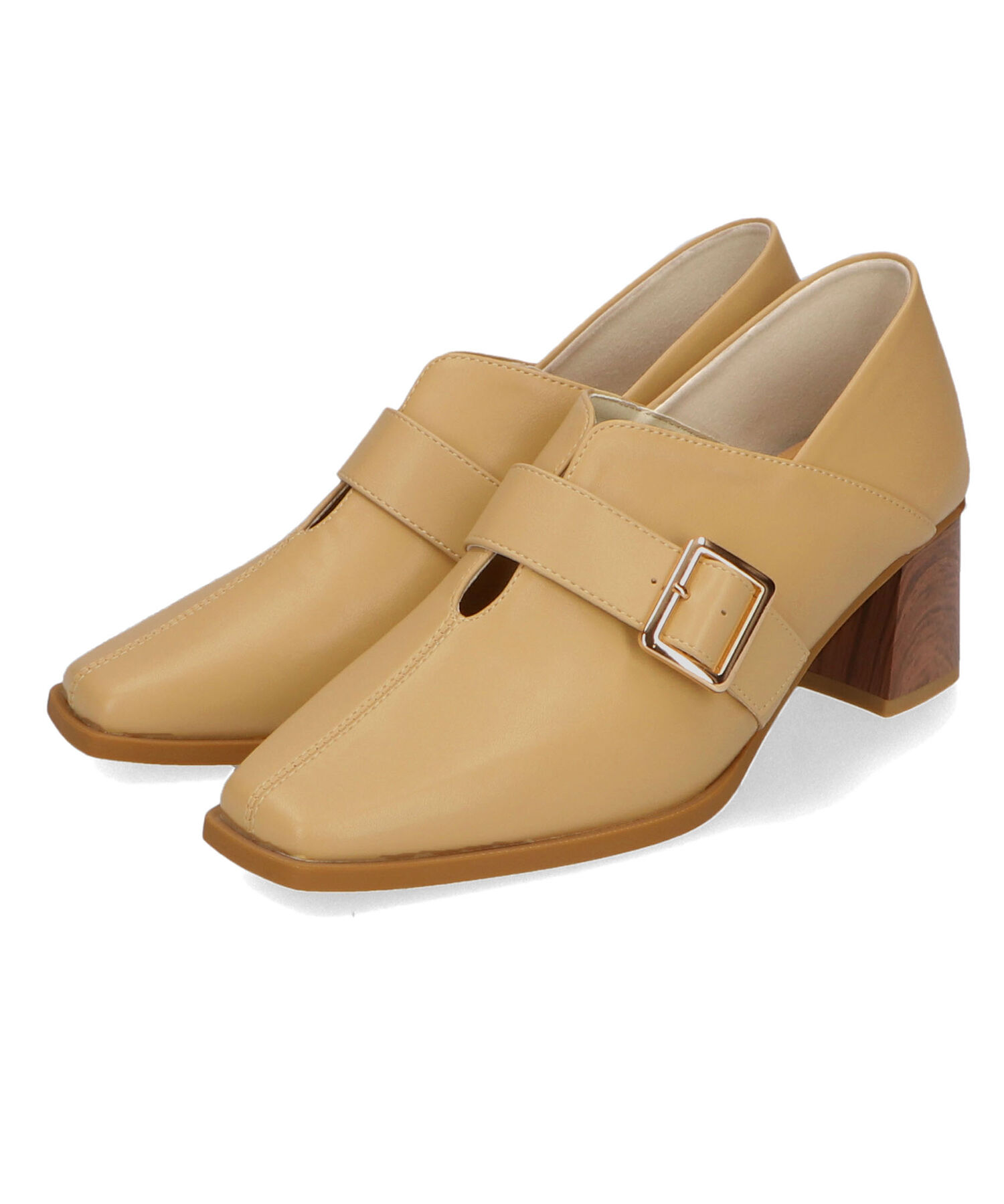 ORiental TRaffic「ウッドヒールベルトパンプス/51103 パンプス トレンド 人気 売れてる」|パンプス|