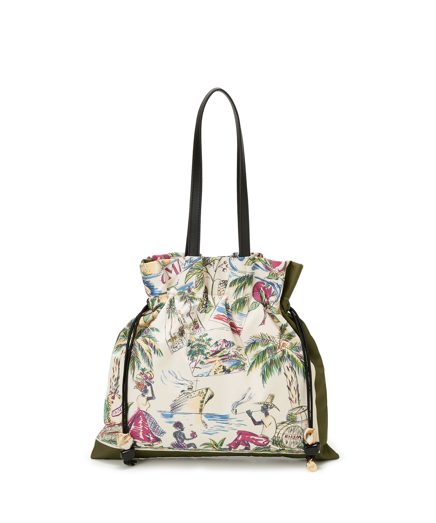 TOPKAPI TREASURE「【TREASURE TOPKAPI】マイルドサテン スカーフ柄 巾着 トート バッグ 」|トートバッグ|