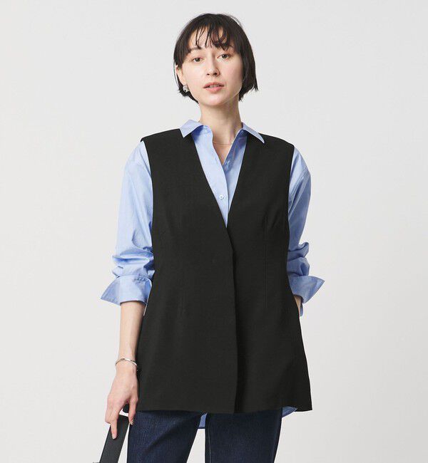 UNITED ARROWS「COMFY ベスト ‐防汚 UVカット ウォッシャブル‐」|ベスト・ジレ|BLACK