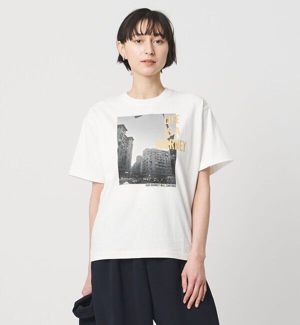 UNITED ARROWS「【別注】＜HANDTEX＞JOURNEY Tシャツ」|Tシャツ・カットソー|WHITE