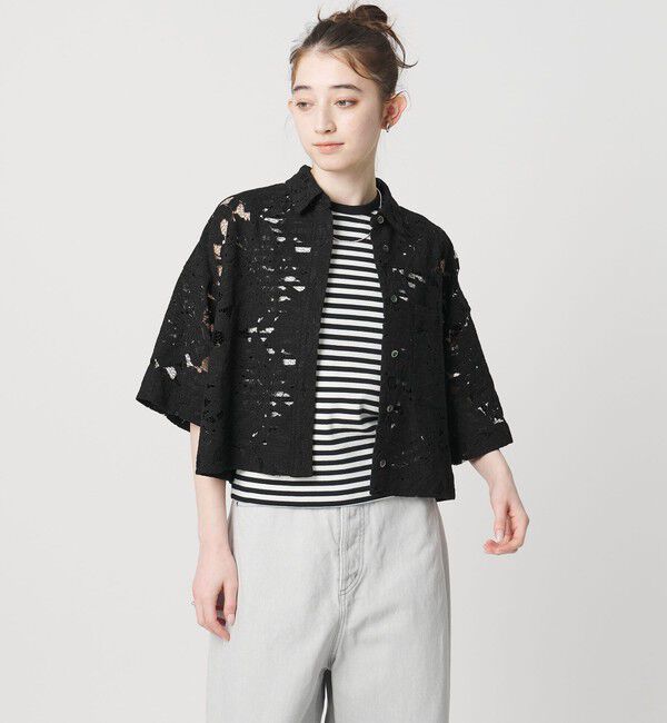 UNITED ARROWS「＜SACRA＞レース シャツブラウス」|シャツ・ブラウス|