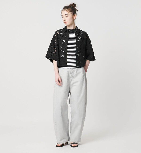 UNITED ARROWS「＜SACRA＞レース シャツブラウス」|シャツ・ブラウス|