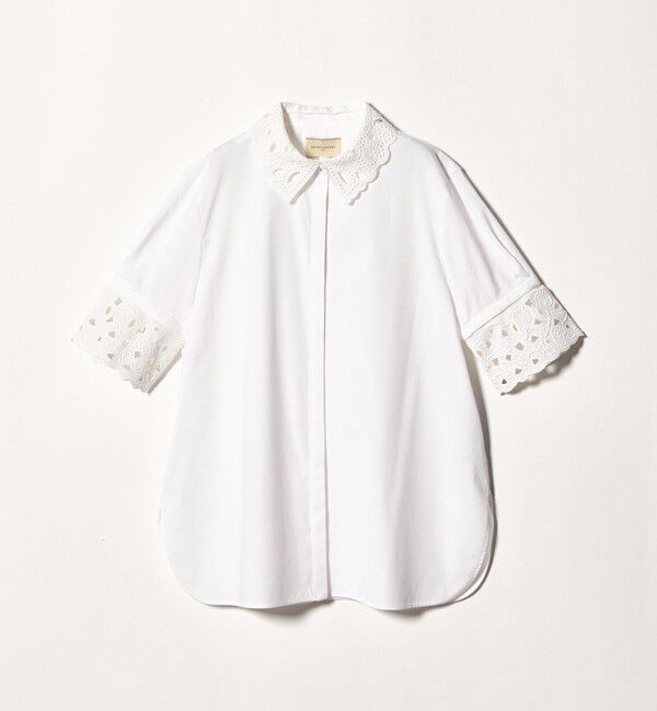 UNITED ARROWS「エンブロイダリー シャツ ブラウス 4WAY」|シャツ・ブラウス|OFF WHITE