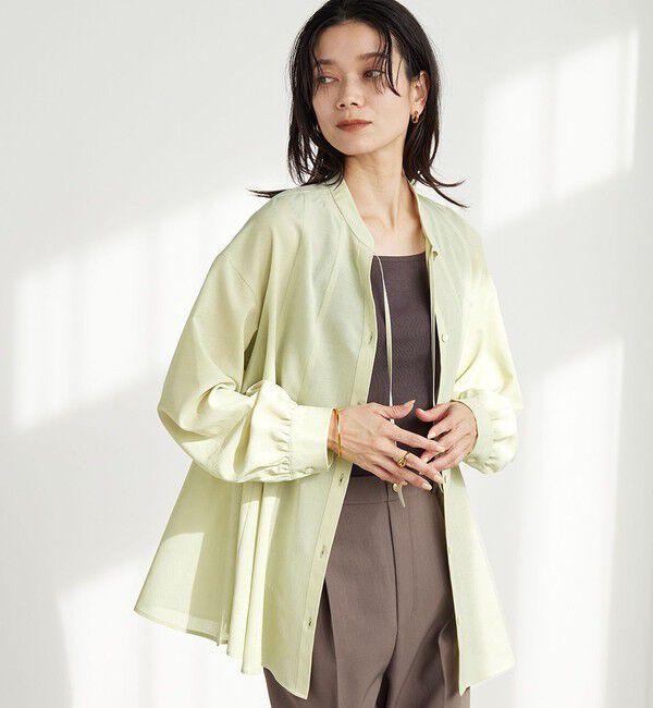 UNITED ARROWS green label relaxing「［size SHORTあり］ミルフィーユ フレア ブラウス」|シャツ・ブラウス|