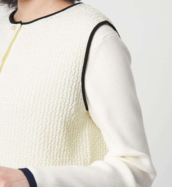 UNITED ARROWS green label relaxing「パイピング ペプラム ニット ジレ」|ベスト・ジレ|