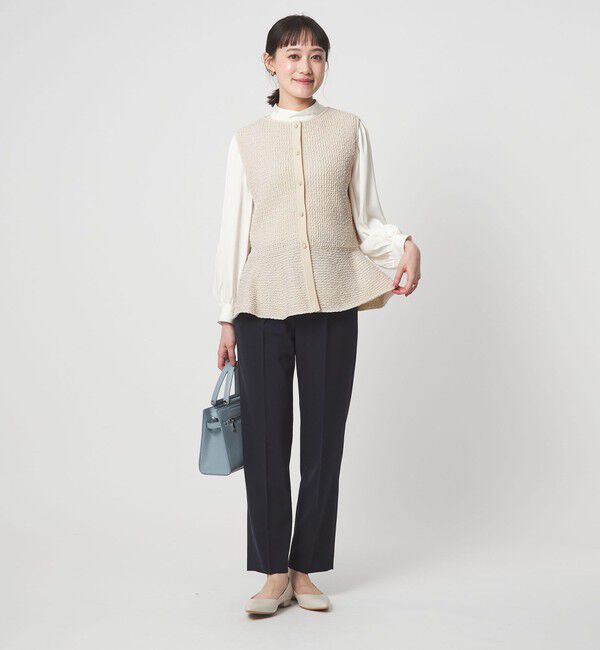 UNITED ARROWS green label relaxing「パイピング ペプラム ニット ジレ」|ベスト・ジレ|