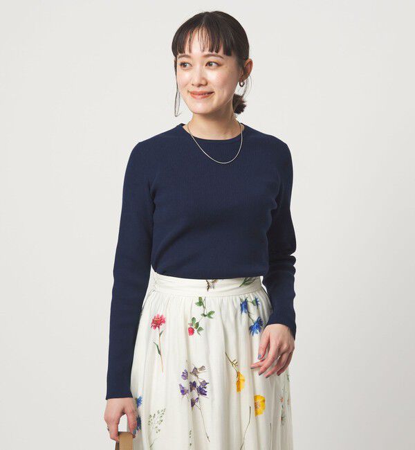 UNITED ARROWS green label relaxing「＜1_OF MINE＞リブ クルーネック プルオーバー ニット ウォッシャブル」|ニット・セーター|