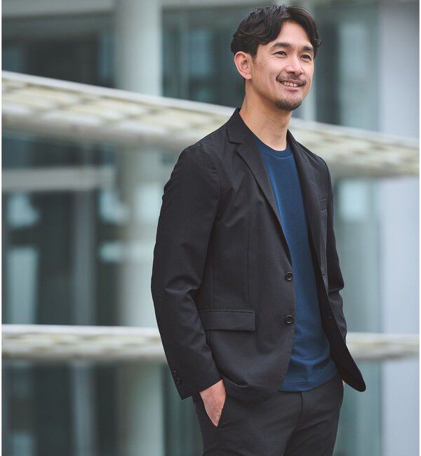 UNITED ARROWS green label relaxing「【WEB限定】JUST fit ドライポリエステル ナロー セットアップ -吸水速乾-」|テーラードジャケット|