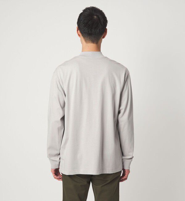 UNITED ARROWS green label relaxing「LONG FIBER COTTON クリア モックネック 長袖 Tシャツ」|Tシャツ・カットソー|