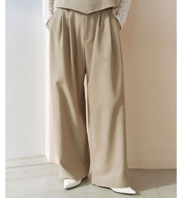 UNITED ARROWS green label relaxing「＜SEASONAL COLLECTION＞ワイド パンツ」|スラックス|BEIGE