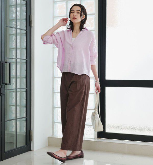 UNITED ARROWS green label relaxing「【結論シリーズ】リネンバランスシャツ［size SHORTあり］」|シャツ・ブラウス|