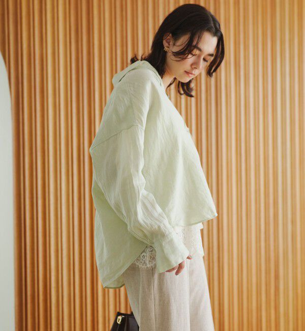 UNITED ARROWS green label relaxing「【結論シリーズ】リネンバランスシャツ［size SHORTあり］」|シャツ・ブラウス|