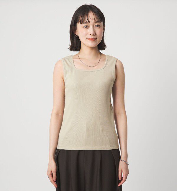 UNITED ARROWS green label relaxing「デコルテ フライス タンクトップ 抗菌」|タンクトップ|