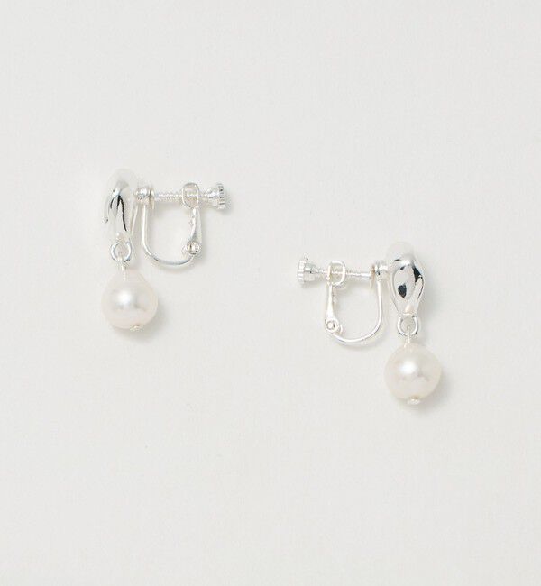 UNITED ARROWS green label relaxing「淡水パール＆プレート イヤリング」|イヤリング|