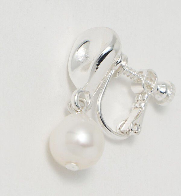 UNITED ARROWS green label relaxing「淡水パール＆プレート イヤリング」|イヤリング|