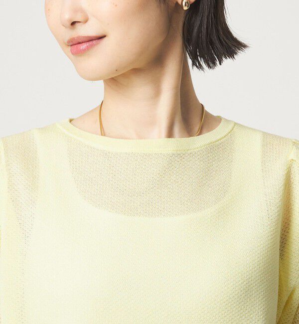 UNITED ARROWS green label relaxing「ハニカム タック スリーブ プルオーバー ニット」|ニット・セーター|