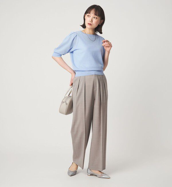 UNITED ARROWS green label relaxing「ハニカム タック スリーブ プルオーバー ニット」|ニット・セーター|