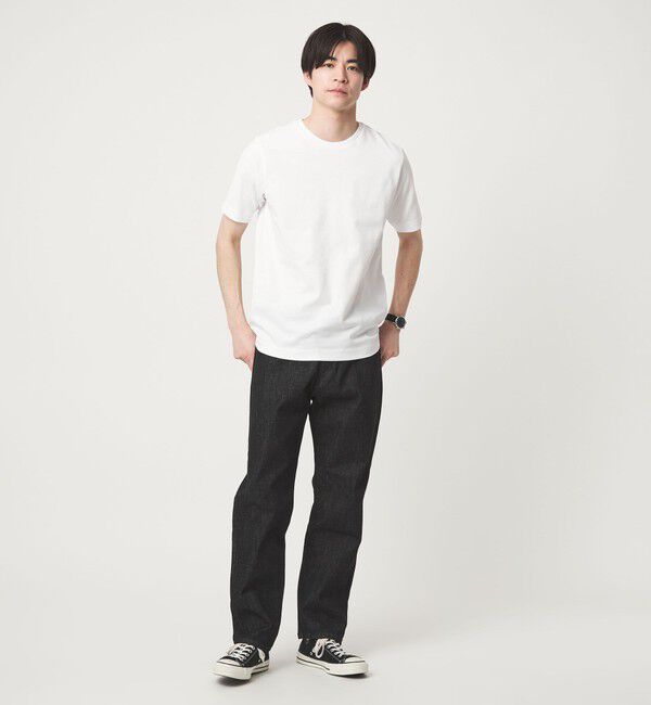 UNITED ARROWS green label relaxing「LONG FIBER COTTON クリア クルーネック 半袖 Tシャツ」|Tシャツ・カットソー|