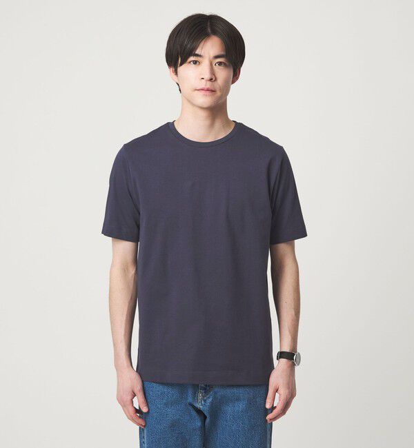 UNITED ARROWS green label relaxing「LONG FIBER COTTON クリア クルーネック 半袖 Tシャツ」|Tシャツ・カットソー|