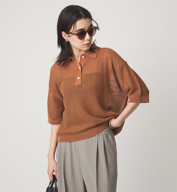 UNITED ARROWS green label relaxing「メッシュ ポロニット ウォッシャブル」|ニット・セーター|BRICK