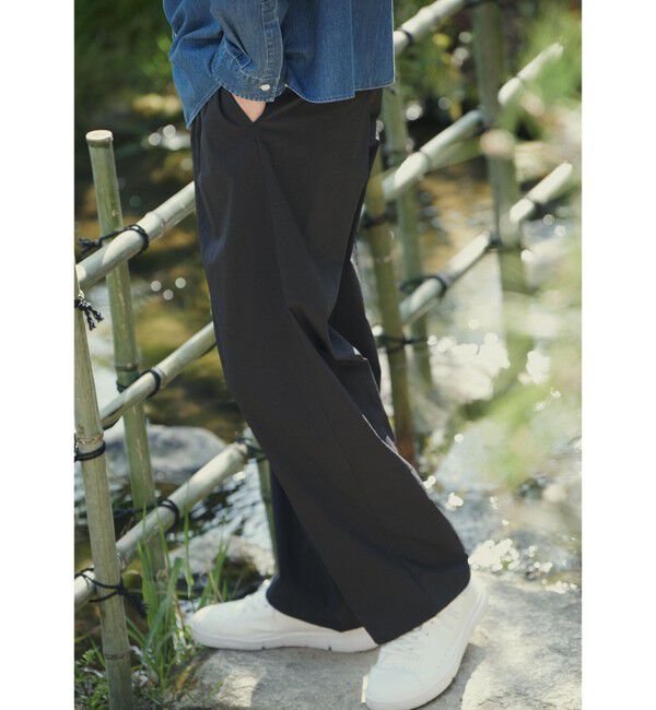 UNITED ARROWS green label relaxing「WONDER CLOTH ワイド イージーパンツ W4 -ストレッ チ・接触冷感・吸水速乾-」|その他|BLACK