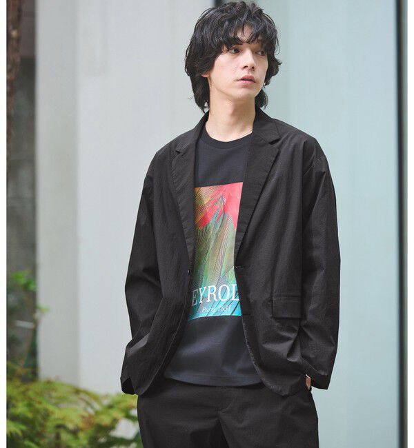 UNITED ARROWS green label relaxing「WONDER CLOTH カジュアル ジャケット -ストレッチ・接触冷感・吸水速乾-」|テーラードジャケット|BLACK