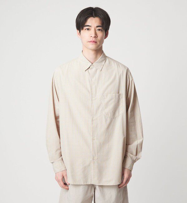 UNITED ARROWS green label relaxing「ナイロン コットン チェック ジャストルーズ 長袖 シャツ」|シャツ・ブラウス|