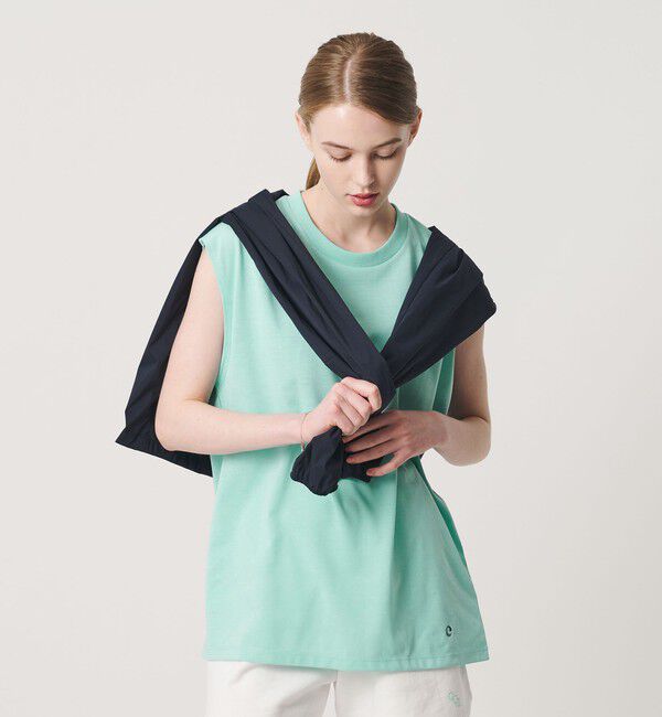 California General Store「＜CGS.＞リサイクル ポリエステル LUCK ノースリーブ Tシャツ 吸水速乾 UV軽減」|タンクトップ|