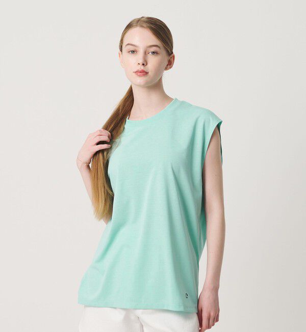 California General Store「＜CGS.＞リサイクル ポリエステル LUCK ノースリーブ Tシャツ 吸水速乾 UV軽減」|タンクトップ|