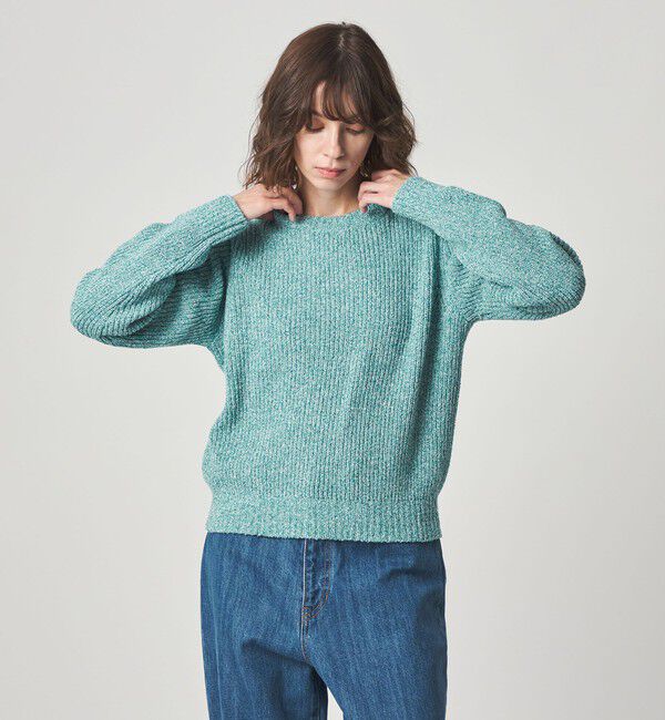 STEVEN ALAN「＜Steven Alan＞ブークレヤーン ニット プルオーバー」|ニット・セーター|TURQUOISE