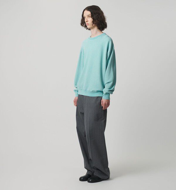 MONKEY TIME「ウォッシュド ワッフル クルーネック」|Tシャツ・カットソー|