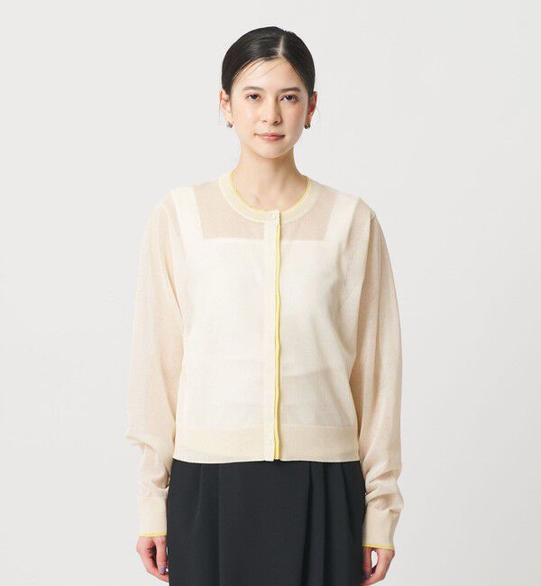 BEAUTY&YOUTH UNITED ARROWS「ライン クルーネック カーディガン ウォッシャブル」|カーディガン|