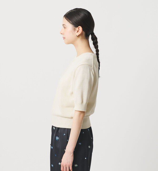 BEAUTY&YOUTH UNITED ARROWS「コイルニット ショートスリーブ プルオーバー ウォッシャブル」|ニット・セーター|