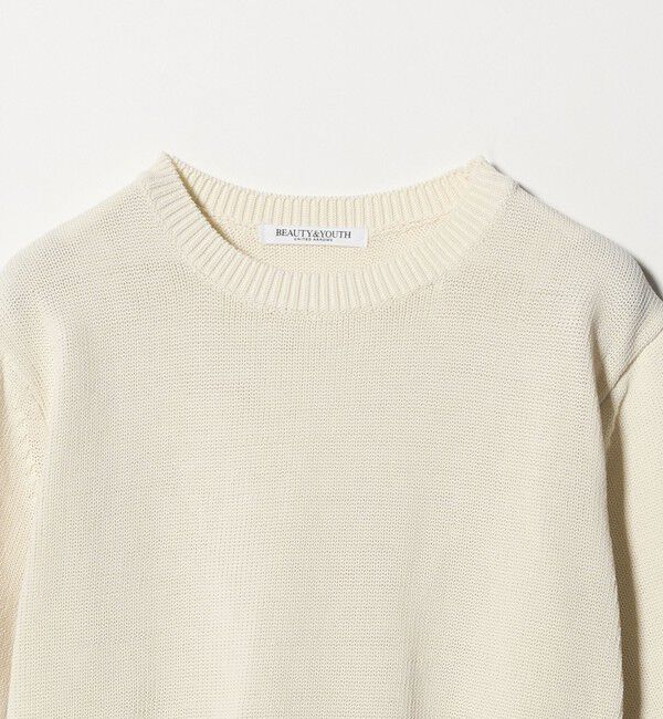 BEAUTY&YOUTH UNITED ARROWS「コイルニット ショートスリーブ プルオーバー ウォッシャブル」|ニット・セーター|