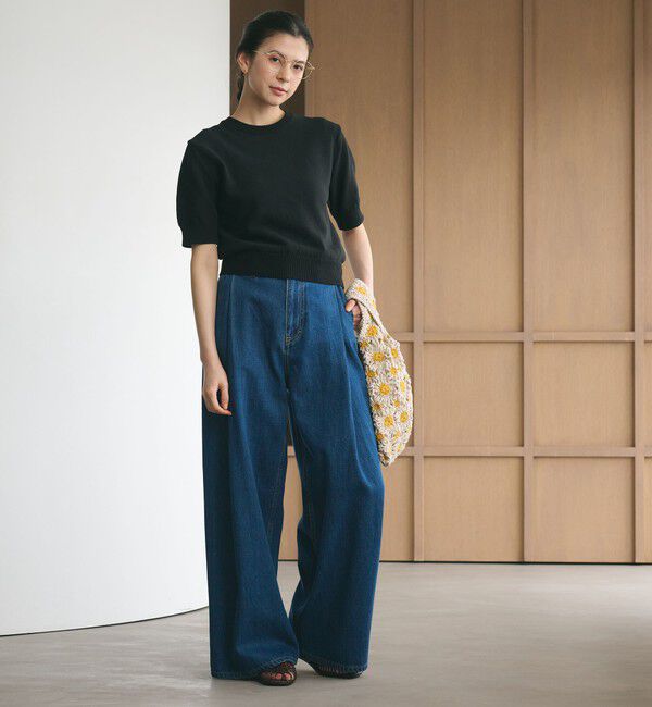 BEAUTY&YOUTH UNITED ARROWS「コイルニット ショートスリーブ プルオーバー ウォッシャブル」|ニット・セーター|