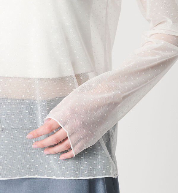 BEAUTY&YOUTH UNITED ARROWS「【WEB限定 Wardrobe DAILY MINIMAL】ドット チュールタートルネックプルオーバー ウォッシャブル」|Tシャツ・カットソー|