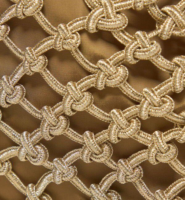 BEAUTY&YOUTH UNITED ARROWS「メタルコード ネット フリンジ ドロストバッグ」|かごバッグ|